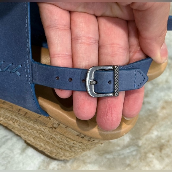 Women’s UGG Elena Sandals Espadrille Wedge Heel
Slingback Blue Leather- Size 7 - Picture 7 of 8